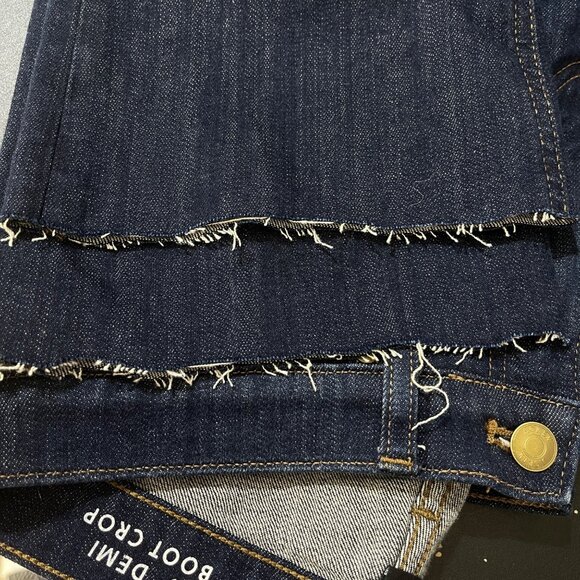 J. Crew Women's 9" Demi Boot Crop Jeans Dark Wash 27T Tall Stretch - Picture 7 of 7